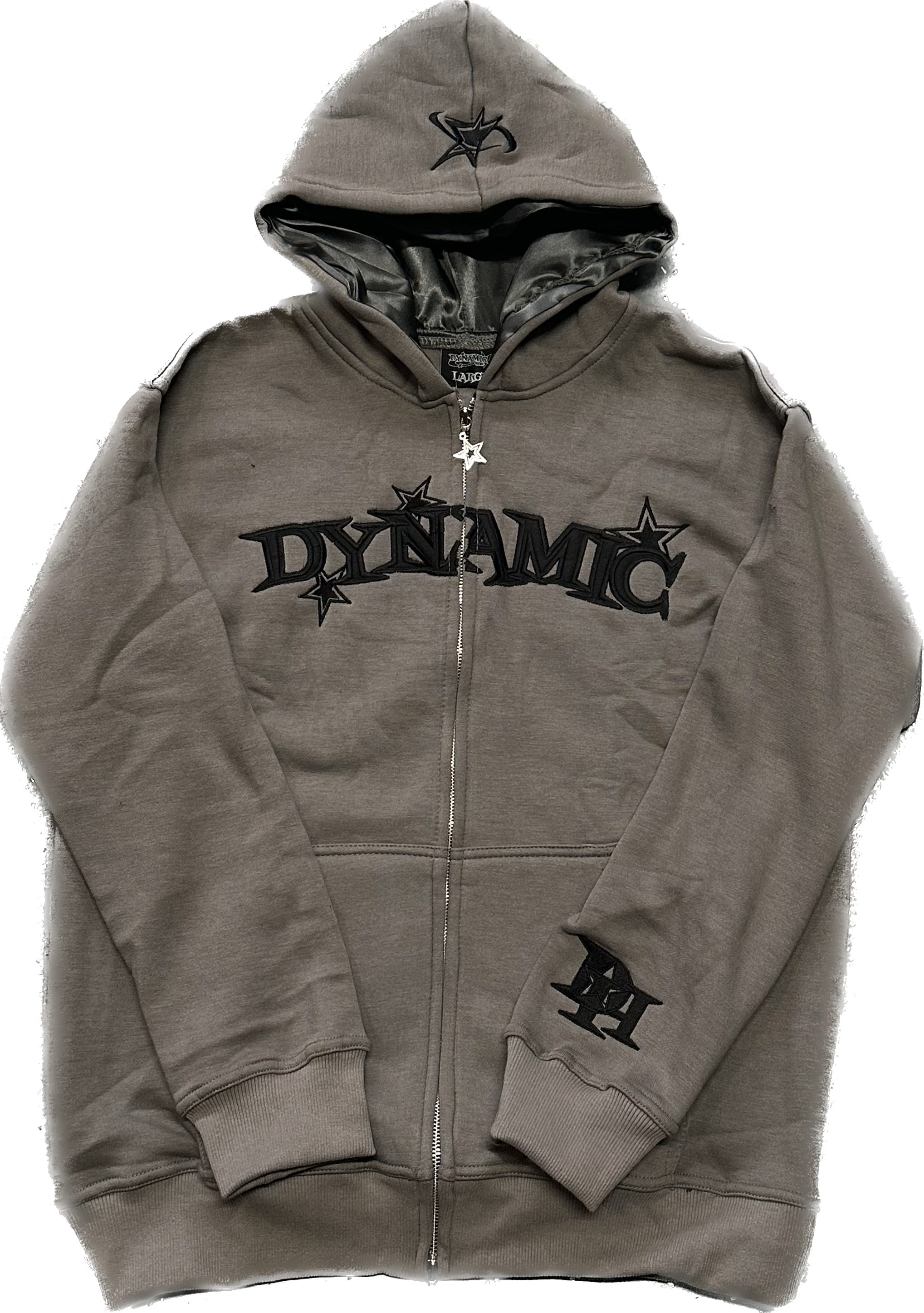 SMOKE GREY DYNAMIC ZIP HOODIE